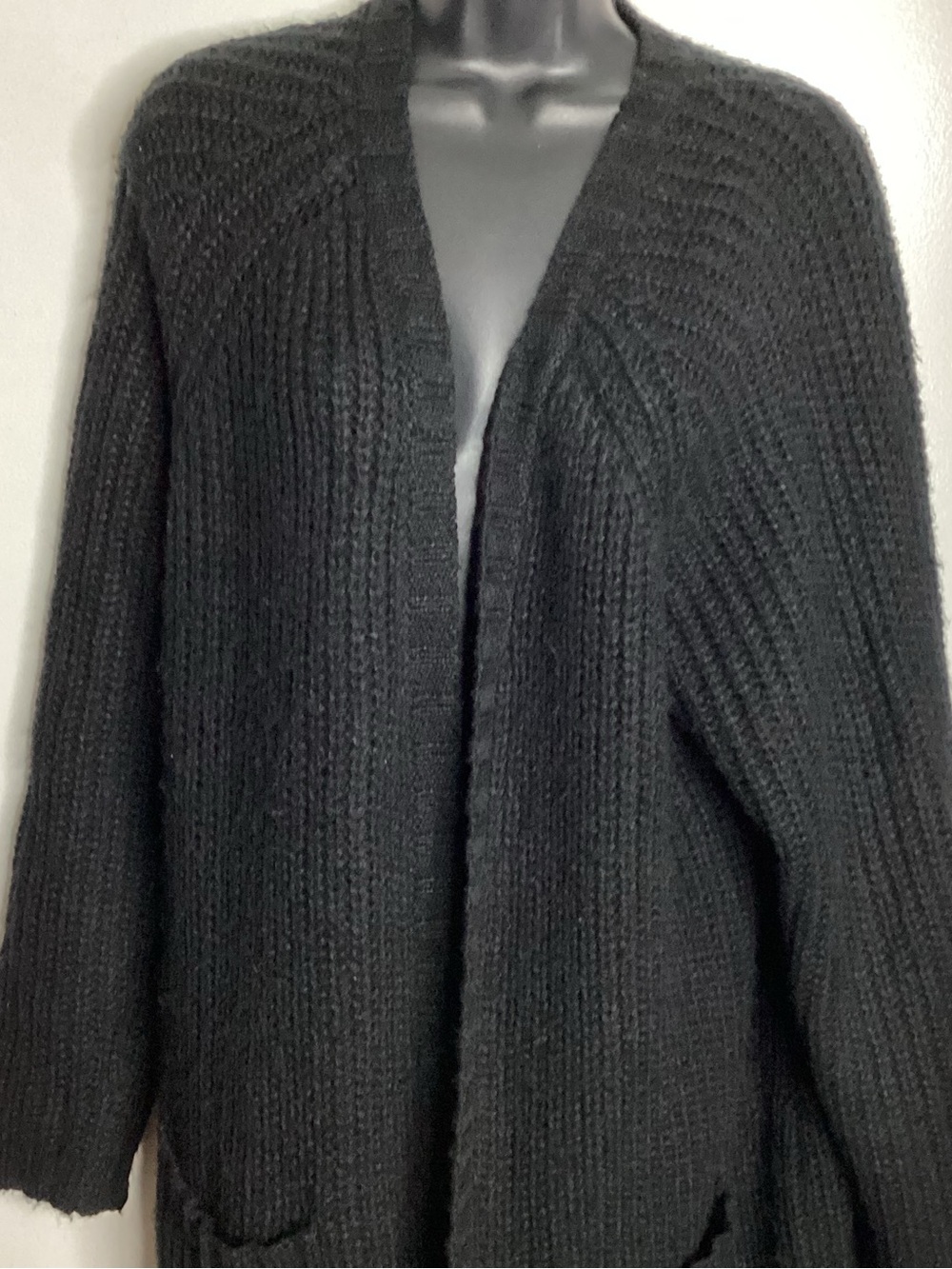 torrid Black Ribbed Open-Front Cardigan 2X